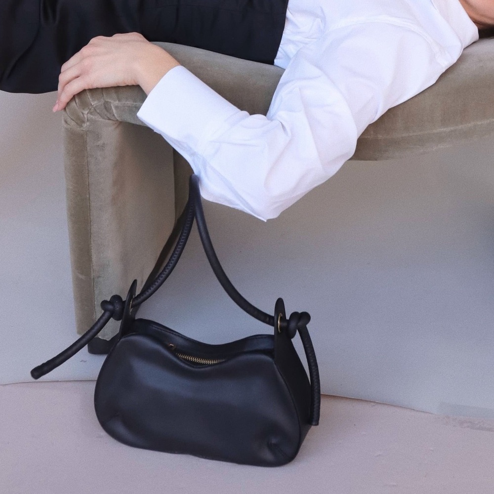 BRIE LEON | Tie Knot Baguette Bag in Black